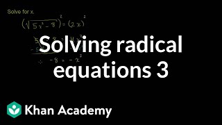 Solving Radical Equations 3