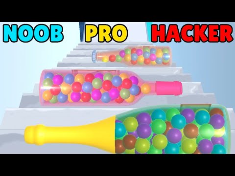 NOOB vs PRO vs HACKER in Bottle Runner Gun