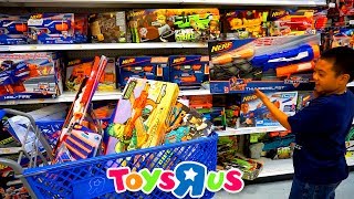 TOYS&quot;R&quot;US SHOPPING FOR NERF GUNS | Jason Buys Over a Dozen Guns To Build His Arsenal