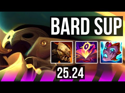BARD & Yunara vs SENNA & Veigar (SUP) | Good KDA: 10/1/24 | EUW Challenger | 25.24