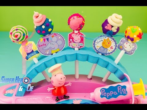 Pâte à modeler Peppa Pig Play Doh Sucettes français Lollipop Maker Youtube Kids Toy Review Jouets Video