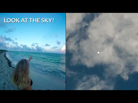 Footage of 'spherical' UFO captured. 04/06/2021. North Carolina Coast, US. Credit: Sailind And Fun