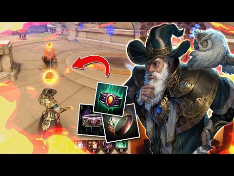 Smite: Auto Attack MERLIN Mid Build - SO MANY FIREBALLS!