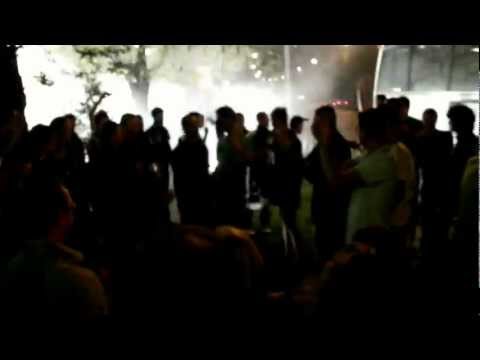 Świętowanie awansu kibiców i zawodników Czarnych Radom do I ligi