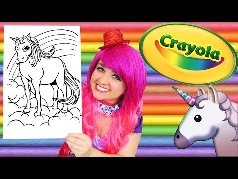 Coloring Unicorn Rainbow Coloring Book Page Colored Pencil Prismacolor | KiMMi THE CLOWN