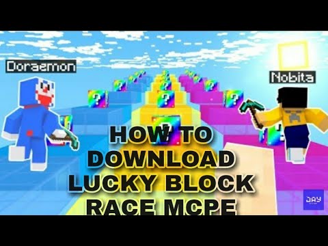 HOW TO DOWNLOAD RAINBOW LUCKY BLOCK RACE IN MCPE