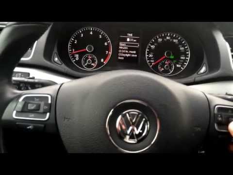 How to change the time - settings on Volkswagen Passat 2012.