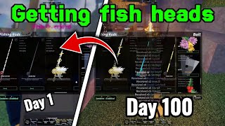 Getting fish heads (bait collecting) in roblox fisch