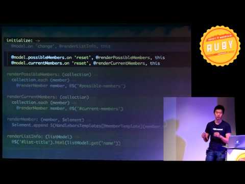 Rocky Mountain Ruby 2012 - Building in Rails, Backbone, and CoffeeScript by Derrick Ko