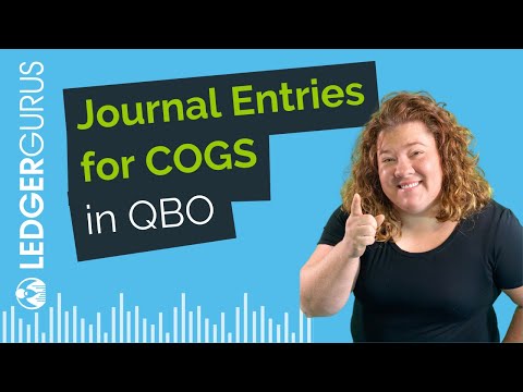 Part of a video titled How to Create a Journal Entry for Cost of Goods Sold in QuickBooks Online