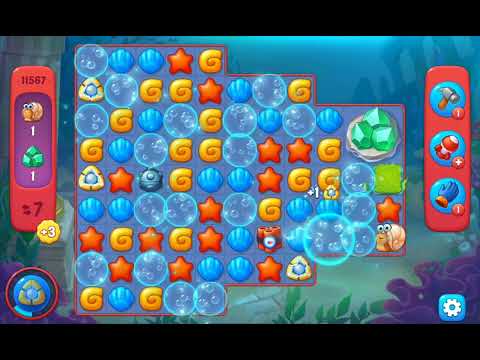 Fishdom Hard Level 11567 (with Double Lightning Booster) @choraelmin