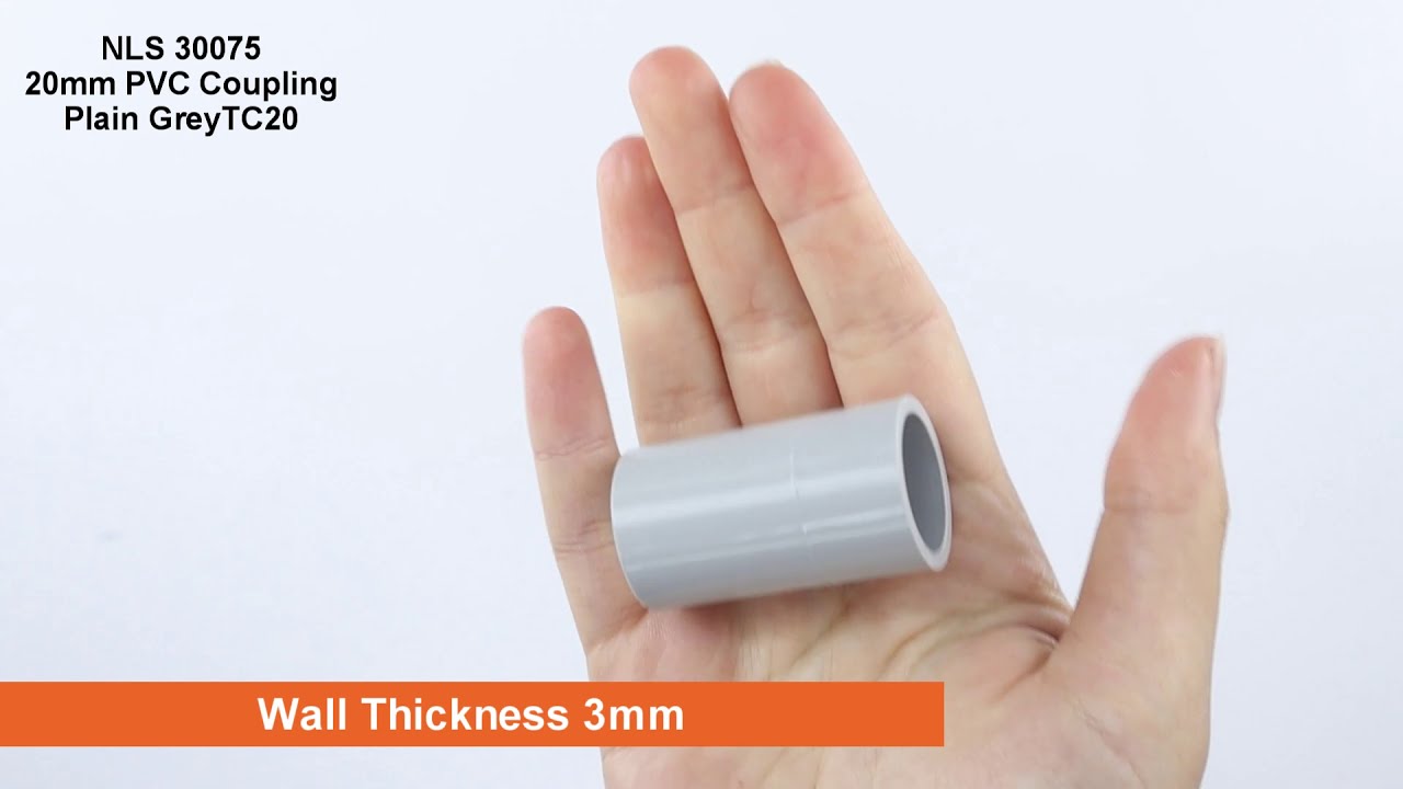 NLS | 20MM PVC COUPLING PLAIN GREY | TC20