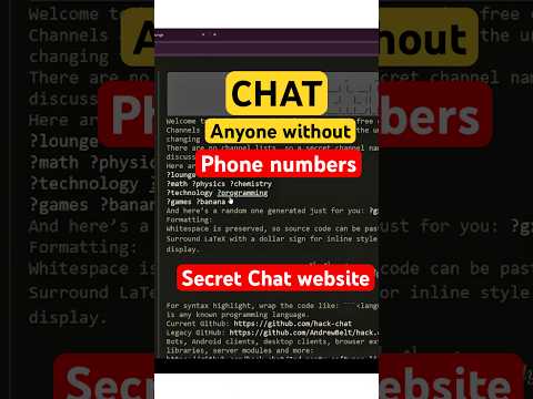 Chat Anonymously Without Phone Number or Login #shorts #trending #ytshorts #viralvideo
