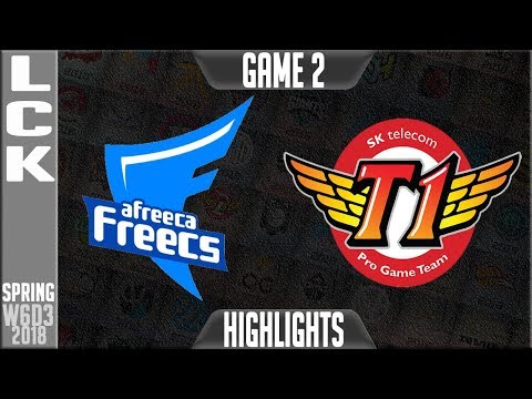 AFS vs SKT Highlights Game 2 | LCK Week 6 Spring 2018 W6D3 | Afreeca Freecs vs SK Telecom T1 G2