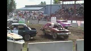 preview picture of video 'Spencerville Fair Demo Derby - Stock V8 Feature 2012'