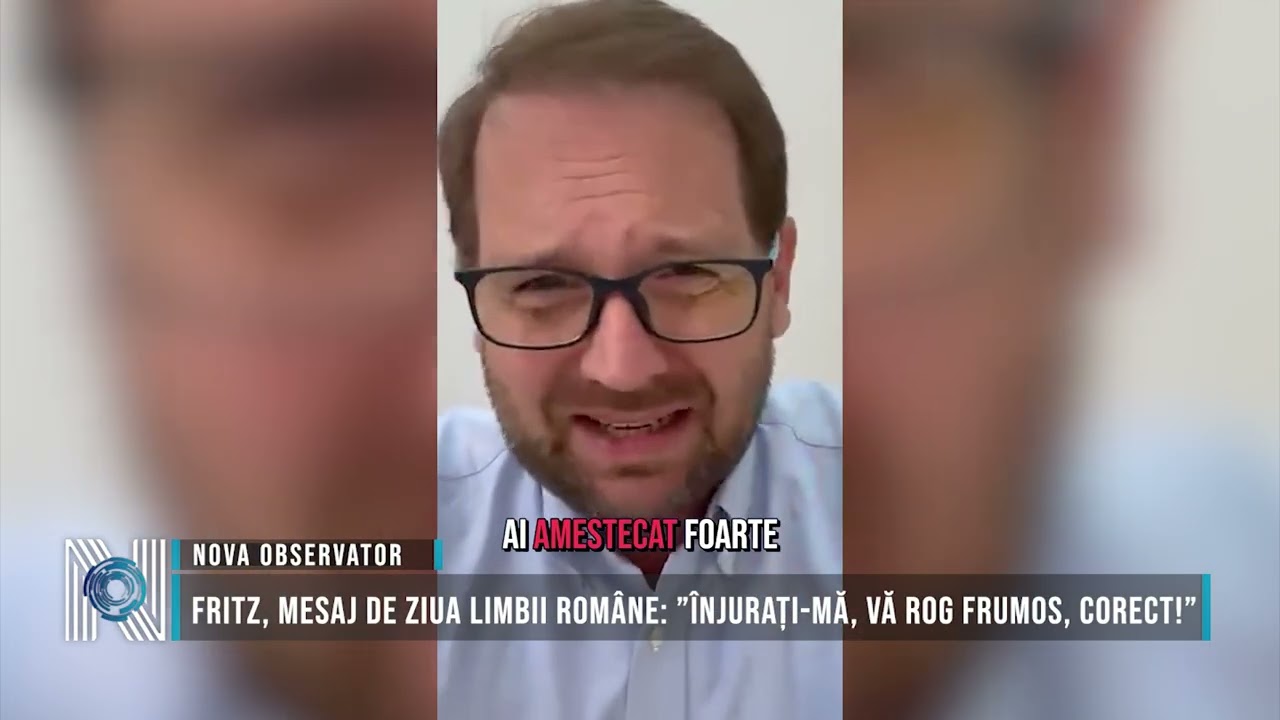 Fritz, mesaj de ziua limbii române: ”Înjurați-mă, vă rog frumos, corect!”