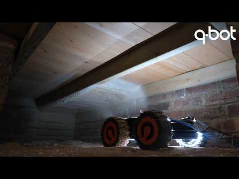Q-Bot's latest robot applying underfloor insulation.