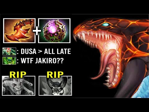 NEW CRAZY META Jakiro Insane Slow Burn Imba OC + Overwhelming Blink Build vs Dusa Late Game Dota 2