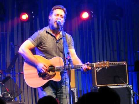 Russel Crowe playing on guitar and singing in Reykjavik, Iceland, August 18. 2012