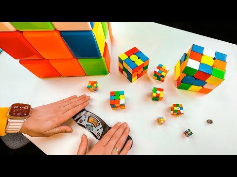How fast can I solve rubik's cubes 3x3 of all sizes from the smallest to the giant