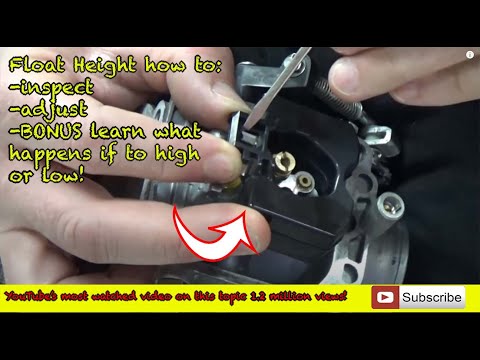 04 How to inspect and adjust float level on a carburetor. BONUS: RICH LEAN Fuel Settings explained!