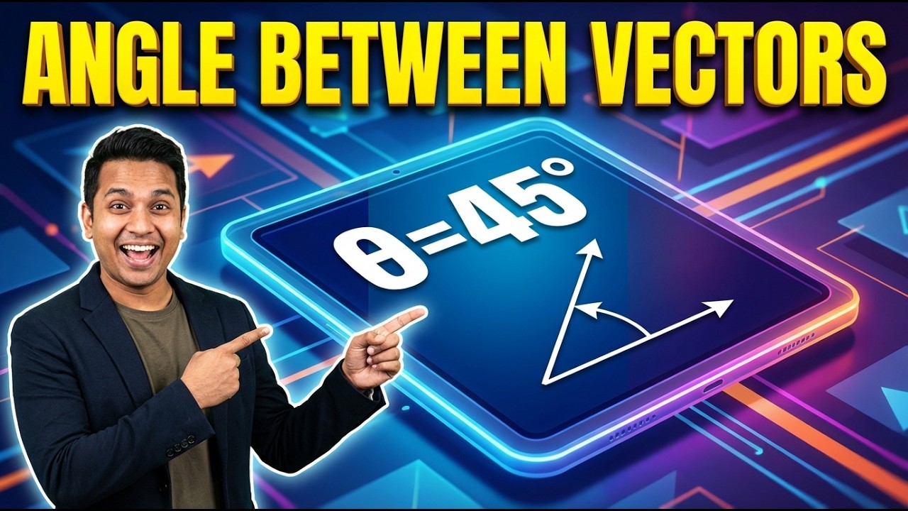 Angle Between Vectors Interactive Calculator