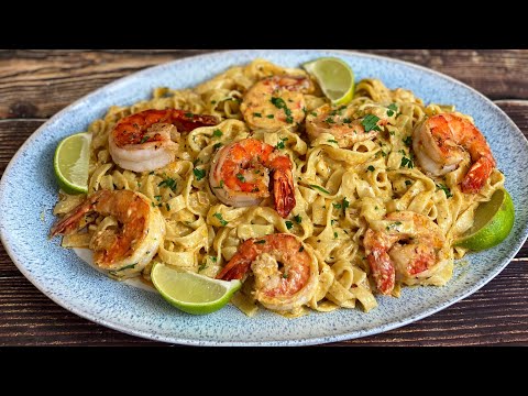 How to make Creamy Shrimp Alfredo Pasta in 20 minutes || TERRI-ANN’S KITCHEN