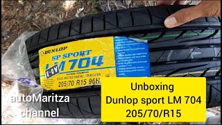 Dunlop SP Sport LM 704 205/70/R15 Unboxing car tyre