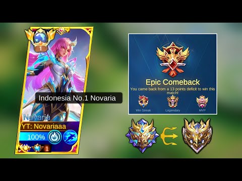 EPIC COMEBACK!! TOP 1 NOVARIA USING NEW SKIN SPECIAL LUNAR SCION🔥 | GLOBAL NOVARIA BUILD 2026 MLBB