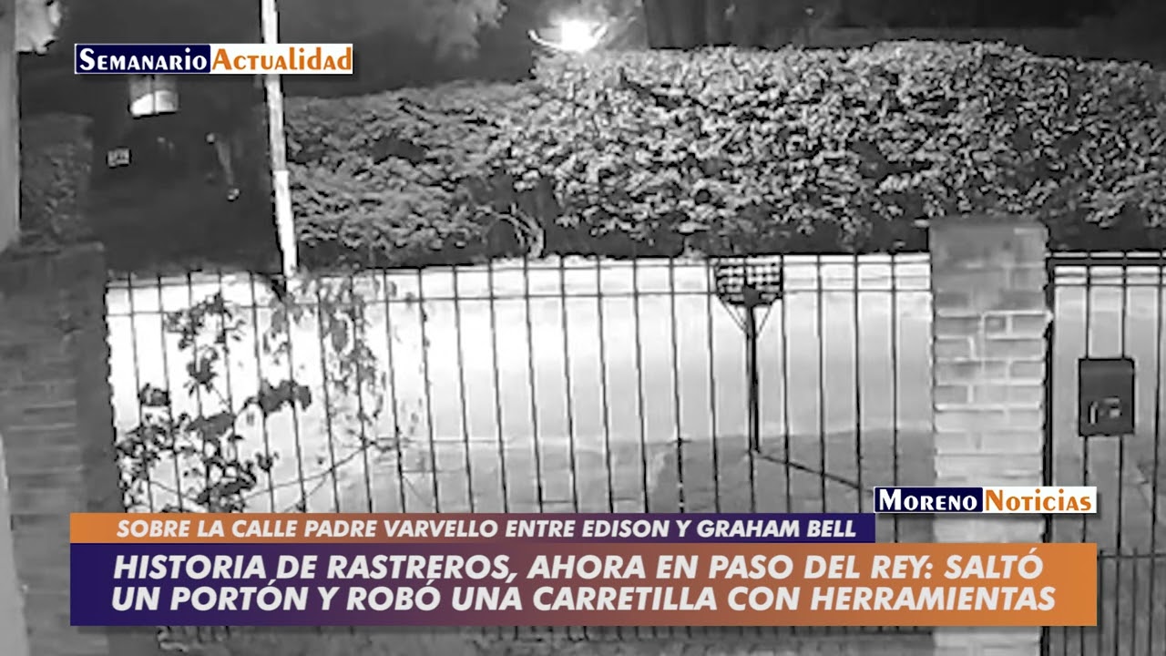 Historia de rastreros, ahora en Paso del Rey: Saltó un portón y robó ...