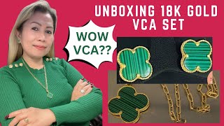 UNBOXING 18K VCA NECKLACE & EARRINGS SET