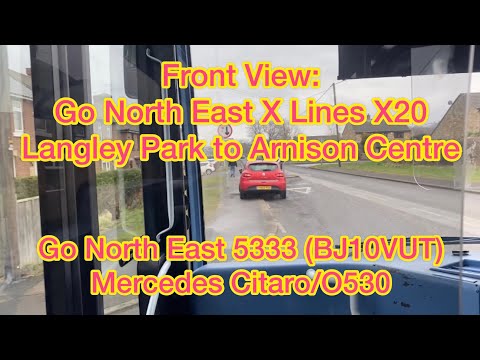 Front View: Go North East X Lines X20 | Langley Park to Arnison Centre | 5333/BJ10VUT