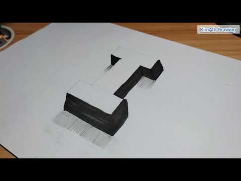 Very Easy!! How To Drawing 3D Floating Letter I  Anamorphic Illusion 3D Trick Art on paper