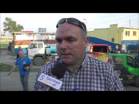 Trener Kolejarza Adam Giernalczyk przed meczem z Polonią Piła - 27.05.2016