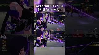 Acheron E0 vs E6 Skill Animation ✨ #honkaistarrail #acheron