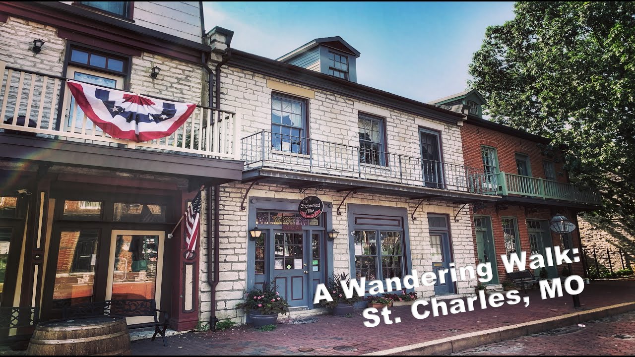 Immersive street-level walking tour through St Charles Main Street, United States, showcasing authentic urban landscapes, local architecture, and the vibrant atmosphere of the city's neighborhoods