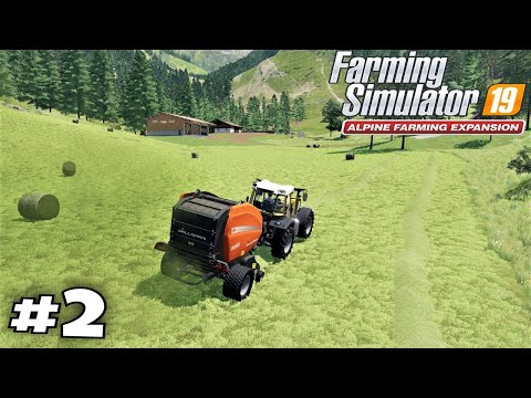 Cotton and sugar beet Harvest - Farming Simulator 19 Alpine DLC FS19 Erlengrat Hardcore #2 Timelapse