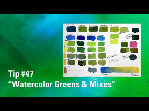 How to Mix Good Greens in Watercolor | Watercolour Painting Tip 47