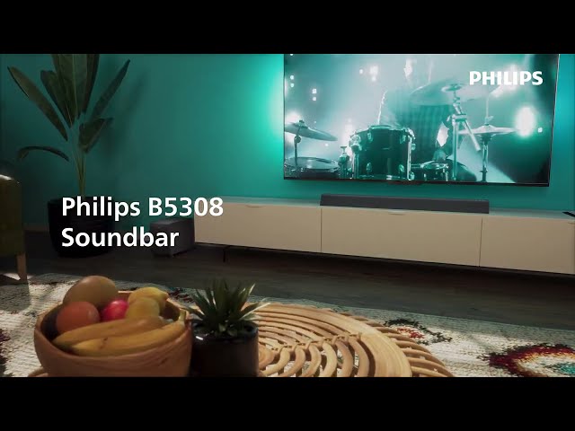 Soundbar 2.1 Philips TAB5308 con subwoofer wireless video