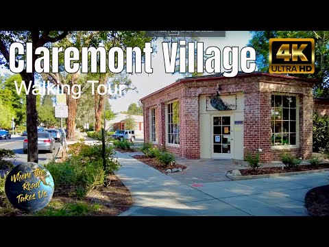 [4K] Claremont Village Architectural Walking Tour - WITH CAPTIONS