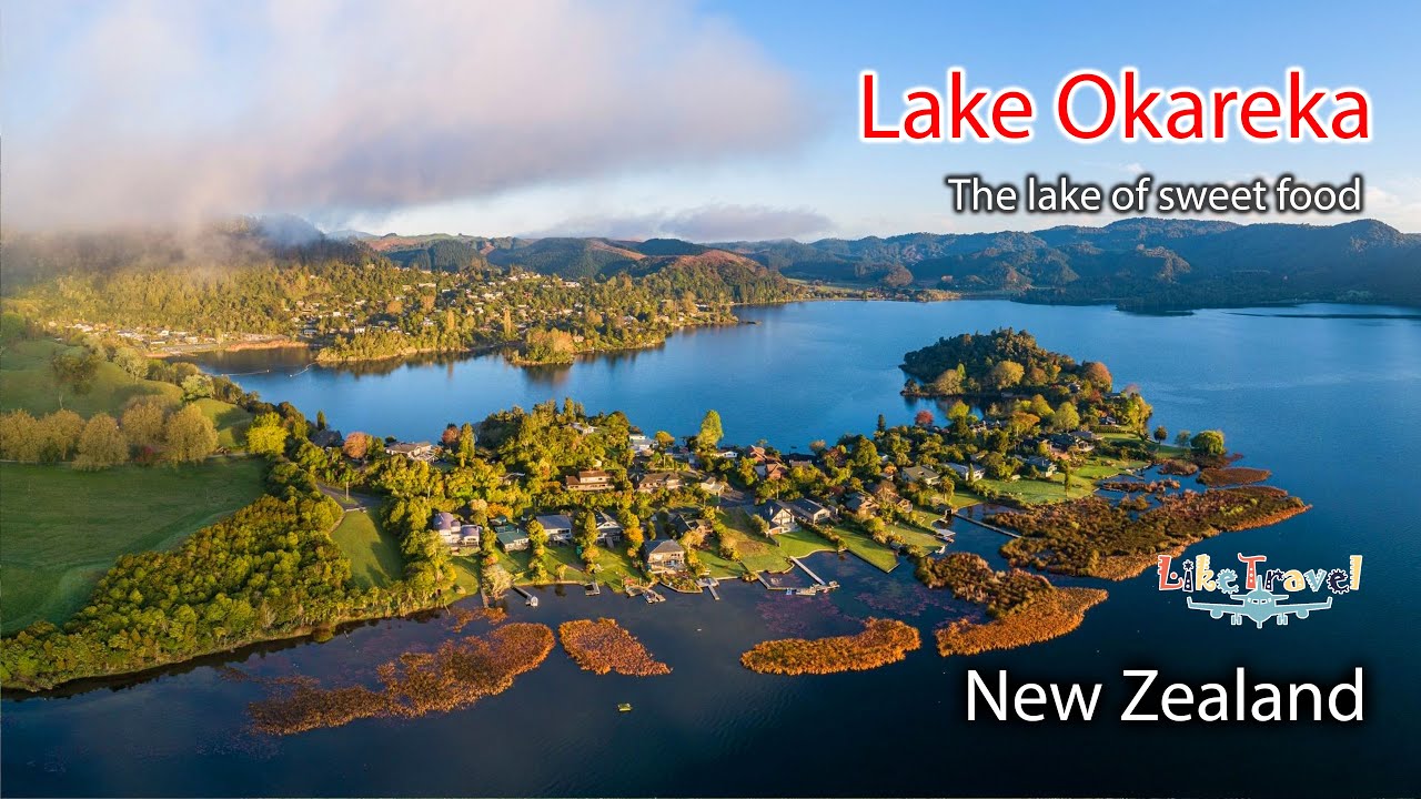 Experience the aerial panoramas of Lake Okareka.