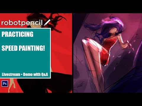 Robotpencil Stream 34 - Practicing Speed Painting