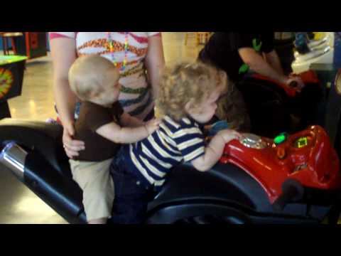 Kael and Tyler on bike.