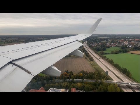 HOP! Embraer E190 evening landing in Hanover HAJ