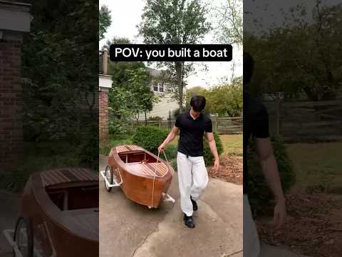 POV: YOU BUILT A BOAT #boat #diyboat #woodboat #woodworking #boatbuilding #miniboat #diy #boatbuild