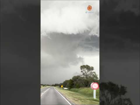 Así se formaba la tormenta entre Río Tercero y Corralito ☁️