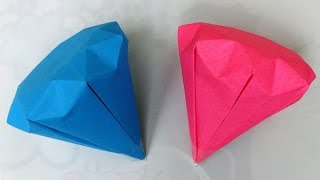 How to Make a Paper Diamond with Eight edges | Origami
