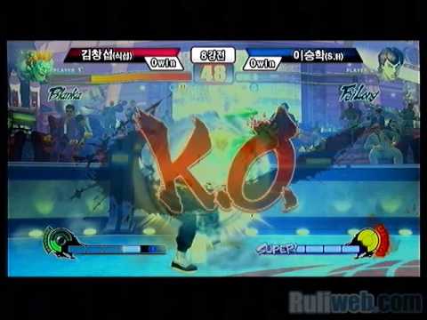 Korea Nationals SF4 Week 3-3 - Blanka vs S.H. (Fei Long/Gouken)
