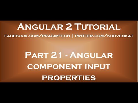 Angular component input properties