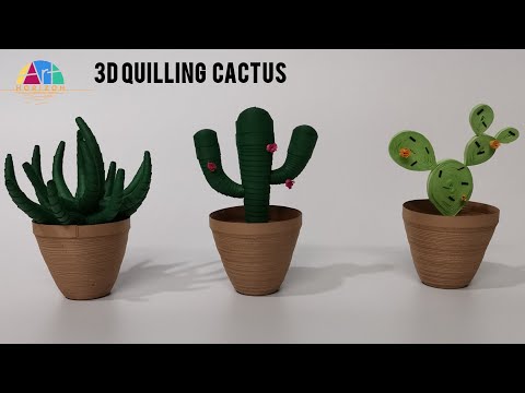 Cactus by Paper quilling || Paper Art